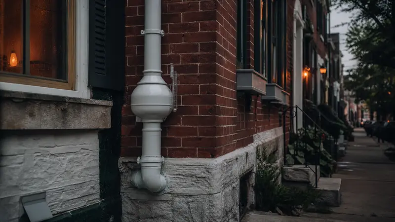 Row of older brick homes on a York street