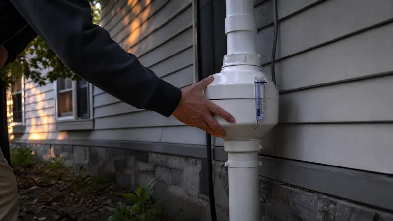 Modest York home with a radon system